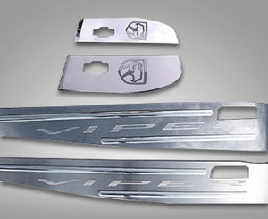 1992-2002 DODGE VIPER - DOOR SILLS VIPER ETCHED KIT | STAINLESS STEEL, CHOOSE FINISH | Polished