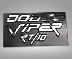 1992-2002 DODGE VIPER - REAR BUMPER LETTERS 'DODGE' & 'RT 10' | POLISHED STAINLESS STEEL