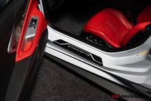 Load image into Gallery viewer, AMT C8 CORVETTE CARBON FLASH C8R DOOR SILL PLATE COVERS
