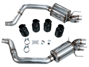 AWE Touring Edition Axleback Exhaust for C6 Chevrolet Corvette 6.0L (2005-2007) and 6.2L (2008) - Diamond Black Tips 3015-43660