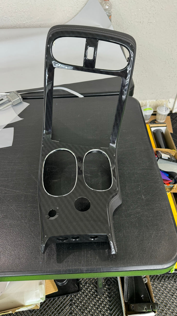2005 - 2013 Corvette C6 Carbon Fiber Center Console Radio Bezel Trim with F55 OEM GM NEW