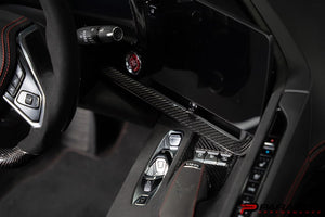 C8 CORVETTE BLUE CARBON FIBER INTERIOR TRIM - 3 PC KIT