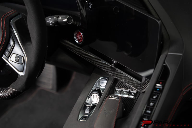 C8 CORVETTE RED CARBON FIBER INTERIOR TRIM - 3 PC KIT – Performance ...
