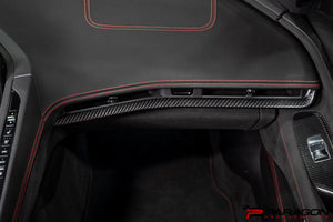 C8 CORVETTE RED CARBON FIBER INTERIOR TRIM - 3 PC KIT