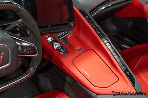 CCS C8 CORVETTE RED CARBON FIBER CENTER CONSOLE OVERLAY