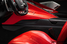 Load image into Gallery viewer, CCS C8 CORVETTE CARBON FIBER LOWER CENTER CONSOLE TRIM OVERLAYS
