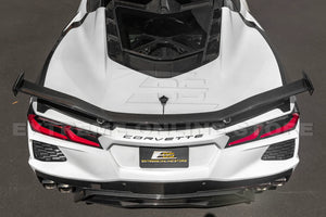 Corvette C8 Z06 Conversion Style Rear High Wing Spoiler Carbon Fiber