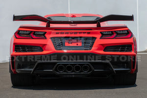 Corvette C8 E-Ray Z06 Z07 Style Rear High Wing Spoiler Carbon Fiber