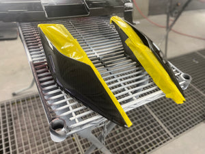 2014 - 2019 C7 Corvette Z06 ZR1 Style Upper Quarter Panel Vent Grilles - Real Carbon Fiber