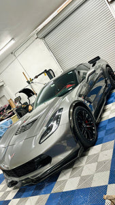 Corvette C7 Z06 Style Carbon Fiber HydroGraphics Rear Lower Quarter Panel Scoop Vents