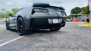 2014-2019 C7 Corvette Z06 Grand Sport Stage 2 Wicker Spoiler Winglets - Custom Painted / Carbon Fiber HydroGraphics