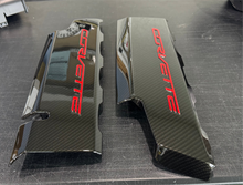 Load image into Gallery viewer, Corvette C7 LT1 Stingray Carbon Fiber Painted Fuel Rail Engine Covers OEM GM
