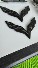 Load image into Gallery viewer, C7 Corvette Stingray Painted Body Color Custom Painted Front + Rear Cross Flags Emblems
