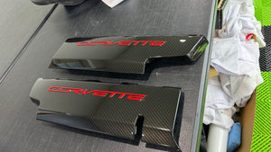 Corvette C7 LT1 Stingray Carbon Fiber Painted Fuel Rail Engine Covers OEM GM