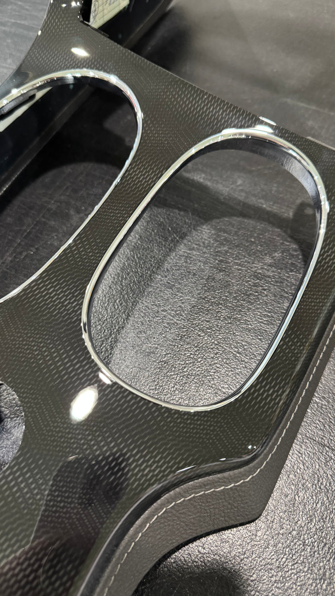 2005 - 2013 Corvette C6 Carbon Fiber Hydro Center Console Radio Shifter Bezel Trim with F55 OEM GM NEW