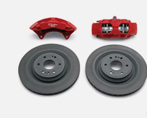 2021-2024 Cadillac Escalade 6 Piston Brembo Front Brake Calipers Rotors Pads Kit Red OEM GM