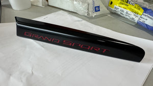 2010 - 2013 Corvette C6 Grand Sport Passenger Fender Emblem Black OEM GM New 22822494