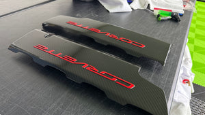 Corvette C7 LT1 Stingray Carbon Fiber Painted Fuel Rail Engine Covers OEM GM