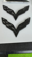 Load image into Gallery viewer, C7 Corvette Stingray Painted Body Color Custom Painted Front + Rear Cross Flags Emblems
