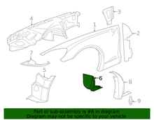 Load image into Gallery viewer, 2006 - 2013 Corvette C6 Z06 ZR1 Front Fender Wheelhouse Rear Liner Extensions OEM GM
