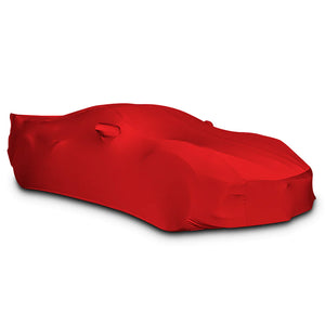 Corvette C8 Car Cover Ultraguard Stretch Satin Red - Indoor Stingray Z51 Z06