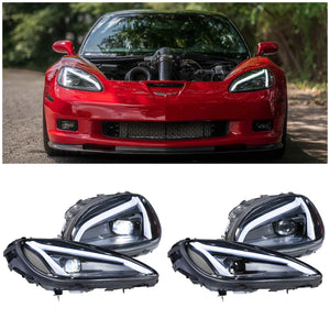 2005-2013 C6 CORVETTE MORIMOTO (GTR CARBIDE) C8-STYLE LED HEADLIGHTS