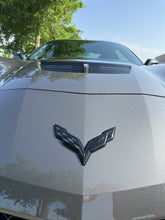 Load image into Gallery viewer, C7 Corvette Stingray Painted Body Color Custom Painted Front + Rear Cross Flags Emblems
