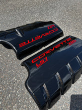 Load image into Gallery viewer, 2005 - 2013 Corvette C6 LS2 LS3 LS7 Carbon Fiber / Custom Painted Fuel Rail Engine Covers - Labor Only
