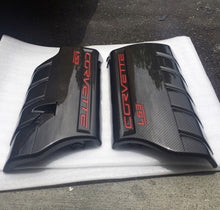 Load image into Gallery viewer, 2008-2013 Corvette C6 LS3 Fuel Rail Engine Covers Black OEM GM 19434986

