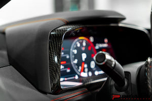 CCS C8 CORVETTE CARBON FIBER GAUGE CLUSTER TRIM OVERLAY - PARAGON PERFORMANCE