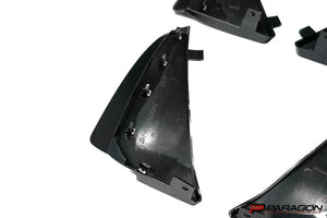 PARAGON C8 CORVETTE EXTENDED SPLASH GUARDS - CARBON FLASH