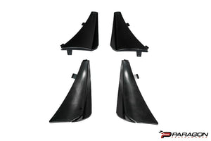 PARAGON C8 CORVETTE EXTENDED SPLASH GUARDS - CARBON FLASH