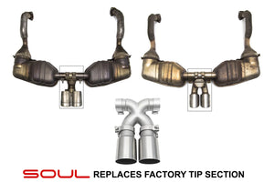 Porsche 718 Boxster  Cayman SOUL Bolt-On X-Pipe With Tips