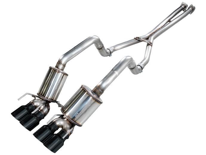 AWE Touring Edition Axleback Exhaust for C6 Chevrolet Corvette 6.2L (2009-2013) - Diamond Black Tips 3015-43662)
