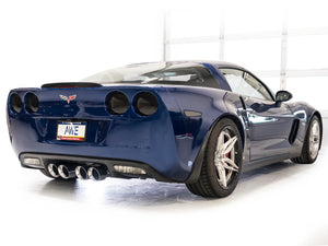 AWE Touring Edition Axleback Exhaust for C6 Chevrolet Corvette Z06/ZR1 - Chrome Silver Tips 3015-42606