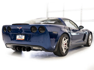 AWE Touring Edition Axleback Exhaust for C6 Chevrolet Corvette Z06/ZR1 - Diamond Black Tips 3015-43606