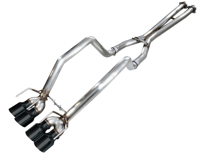 AWE Track Edition Axleback Exhaust for C6 Chevrolet Corvette Z06/ZR1 - Diamond Black Tips 3020-43606