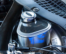 Load image into Gallery viewer, 2015-2023 MUSTANG MASTER CYLINDER COVER BRUSHED W/CARBON FIBER TOP PLATE W/BRUSHED TRIM
