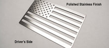 Load image into Gallery viewer, AMERICAN FLAG EMBLEM 1 OR 2 PIECE SET | STAINLESS STEEL, CHOOSE COLOR &amp; FINISH | POLISHED NO COLOR 1PC
