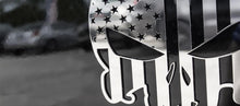 Load image into Gallery viewer, AMERICAN PRIDE PATRIOT SKULL EMBLEM 6&quot; 1PC | STAINLESS STEEL, CHOOSE FINISH &amp; COLOR INLAY | POLISHED
