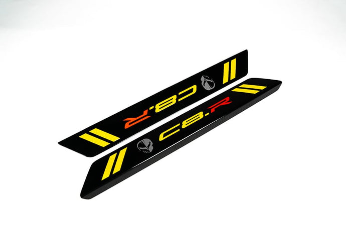 AMT C8 CORVETTE CARBON FLASH C8R DOOR SILL PLATE COVERS