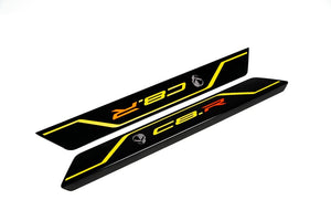 AMT C8 CORVETTE CARBON FLASH C8R DOOR SILL PLATE COVERS