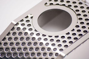 2008-2013 C6/Z06/GS CORVETTE - PERFORATED POWER STEERING RESERVOIR COVER W/CAP | STAINLESS STEEL