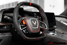 Load image into Gallery viewer, PARAGON PERFORMANCE C8 CORVETTE CARBON FIBER STEERING WHEEL TRIM OVERLAY
