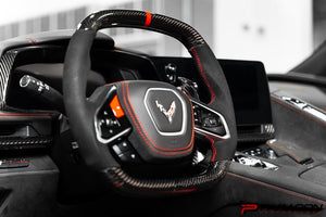 PARAGON PERFORMANCE C8 CORVETTE CARBON FIBER STEERING WHEEL TRIM OVERLAY