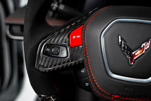 Load image into Gallery viewer, PARAGON PERFORMANCE C8 CORVETTE CARBON FIBER STEERING WHEEL TRIM OVERLAY
