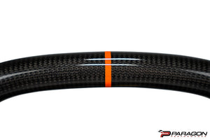 PARAGON PERFORMANCE C8 Z06 STYLE CORVETTE CARBON FIBER STEERING WHEEL - ORANGE