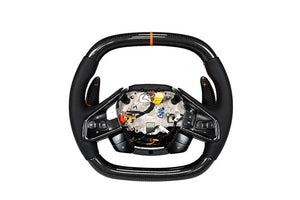 PARAGON PERFORMANCE C8 Z06 STYLE CORVETTE CARBON FIBER STEERING WHEEL - ORANGE