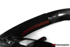 PARAGON PERFORMANCE C8 Z06 STYLE CORVETTE CARBON FIBER STEERING WHEEL - RED