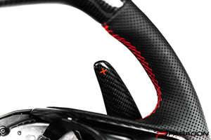 PARAGON PERFORMANCE C8 Z06 STYLE CORVETTE CARBON FIBER STEERING WHEEL - RED